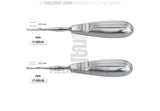 Helmut Zepf Hylin root elevator round tip 3mm dental instrument #2 standard handle with thumb rest 17.020.02