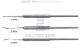 Root elevator approximal desmotome dental instrument #4 distal bending 3mm Helmut Zepf 17.045.04 ZEPF-Design-Handle