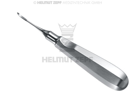 Heidbrink root tip elevator dental instrument #1 Straight 2.5mm tip thumb-rest handle Helmut Zepf 17.052.01