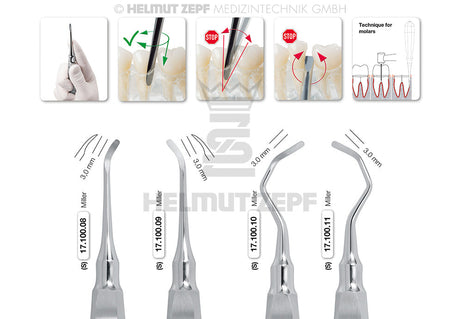 Root Tip Elevator Miller #9 Standard Handle with Thumb Rest by Helmut Zepf 17.100.09 surgical instrument