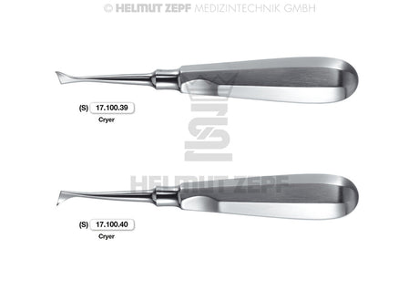 Root Tip Elevator Cryer #40 Standard Handle with Thumb Rest by Helmut Zepf No. 17.100.40 dental instrument