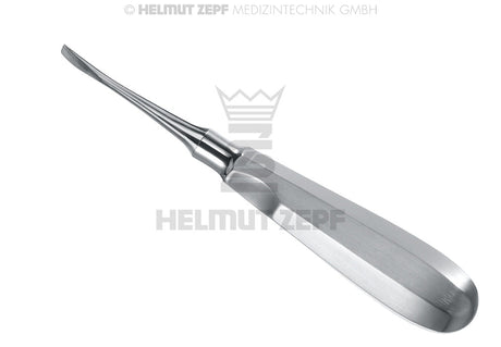 Root Tip Elevator angled root elevator dental instrument #62 4mm flat thumb-rest handle 160mm Helmut Zepf