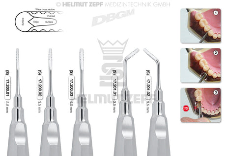 modified root elevator Beck 2 dental instrument - Root Tip Elevator 8mm, Helmut Zepf 17.200.01