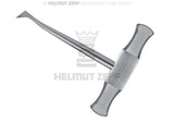Helmut Zepf Winter root elevator right #12-R No. 17.337.16 dental surgical instrument with textured handle