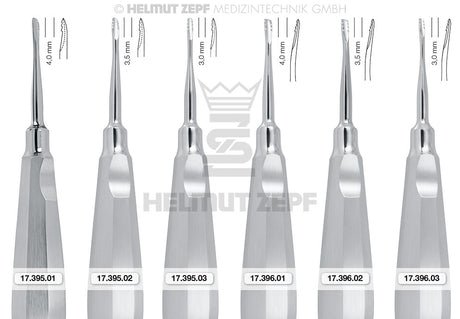 Root Tip Elevator Lindo Levien 4.0mm Helmut Zepf No.17.395.01 surgical dental instrument set