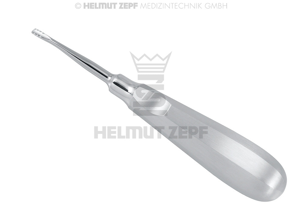 Root Tip Elevator Lindo Levien LLMC Curved-Up Tip 3.5mm by Helmut Zepf for precise dental root extraction