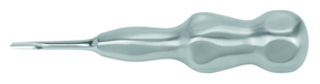Dental Elevator Root Elevator Beveled Edge Right 3mm Straight Short Shaft Carpal Handle TOUCHGRIP Design Helmut Zepf 17.423.02HZU