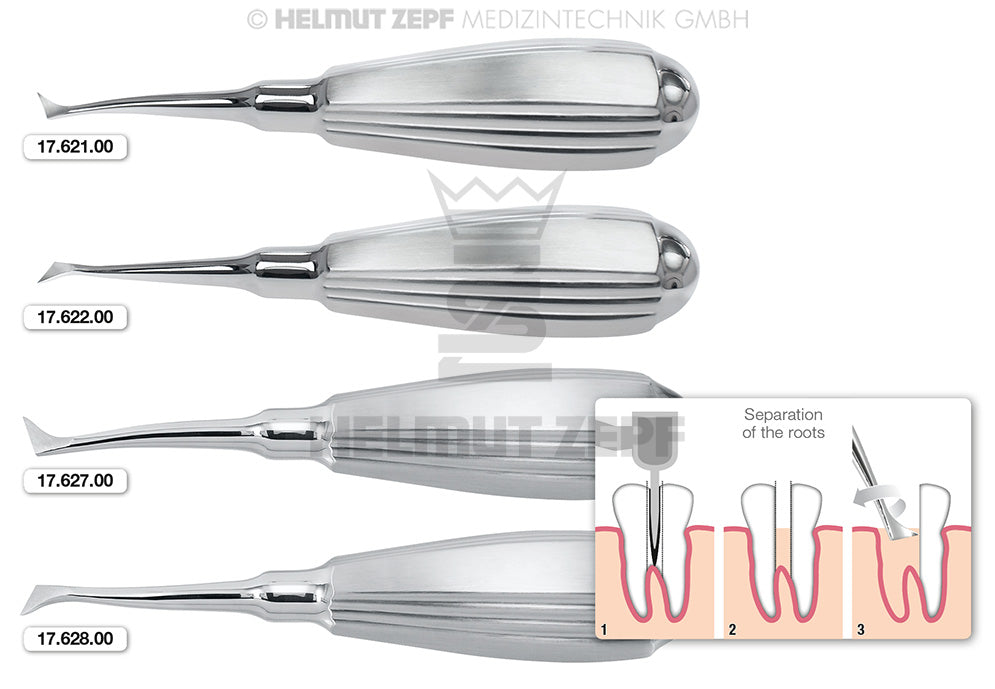 Root Tip Elevator No. 21 by Helmut Zepf 17.621.00 – Precision Dental Surgical Instrument for Root Tip Removal