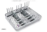 Helmut Zepf Twister Handle set with interchangeable inserts in sterilization basket, No. 47.961.00