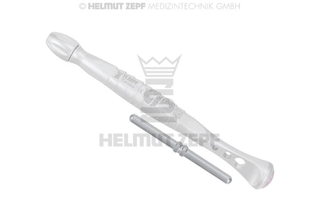 Helmut Zepf No. 17.700.40 handle bar for TwistEX handle dental instrument, white ergonomic design