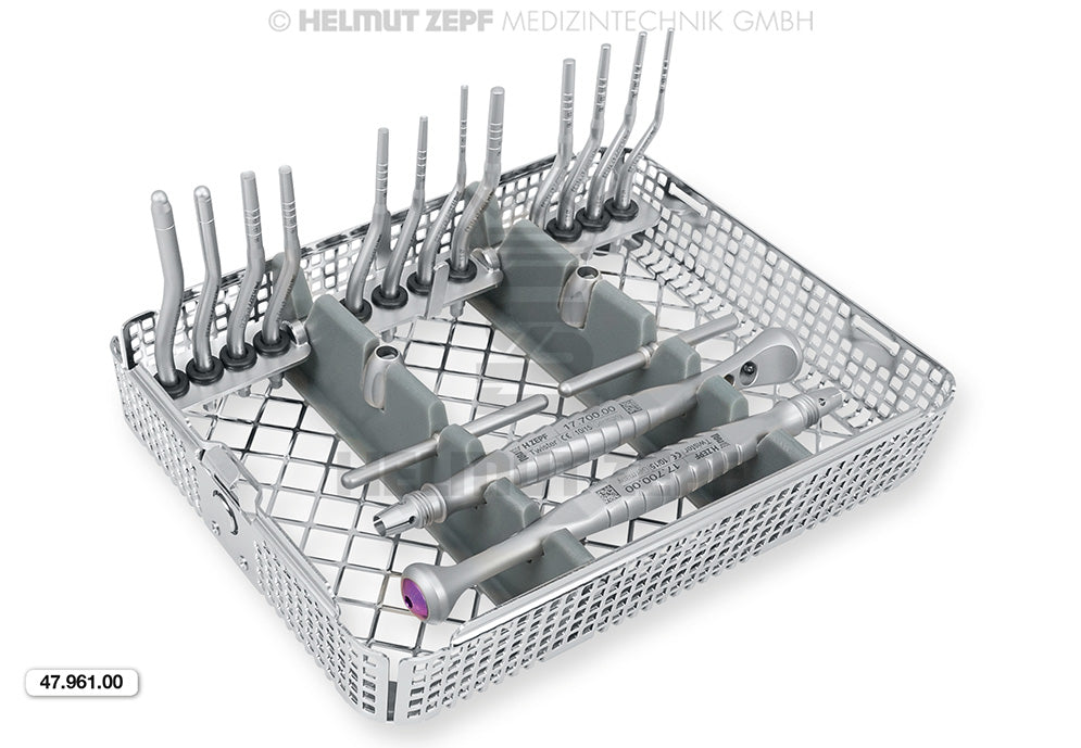 Helmut Zepf sterilization basket with handle bar for TwistEX handle dental instrument No. 47.961.00