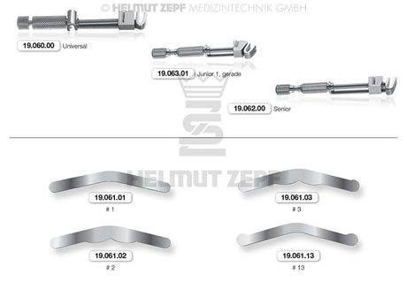 Helmut Zepf Junior 1 Tofflemire straight matrix retainer No. 19.063.01 with matrix bands dental instrument
