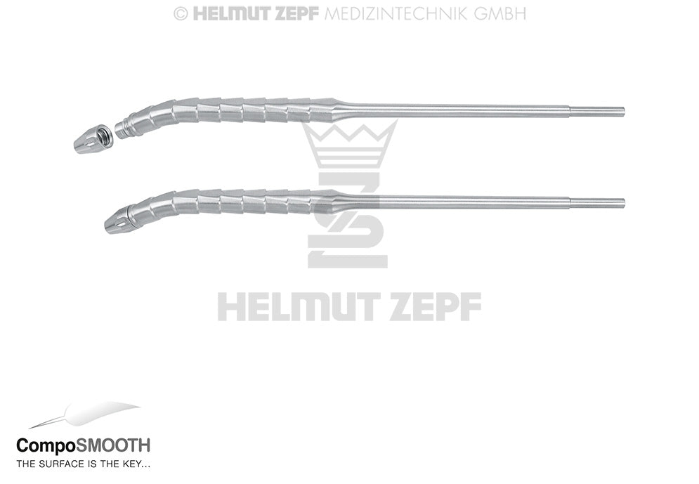 CompoSmooth Composite Instrument Brush Holder ZEPF Handle Curved 30° by Helmut Zepf No. 19.200.30