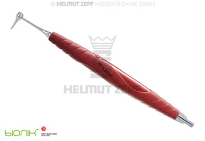 Denture Removal Tool Easy Lifter by Dr. Wietzorke, bIONIK Red-Purple Handle, Helmut Zepf No. 19.265.03