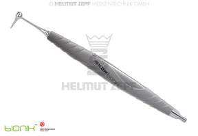 Denture Removal Tool Easy Lifter by Dr. Wietzorke in bIONIK Handle Grey by Helmut Zepf No. 19.265.09