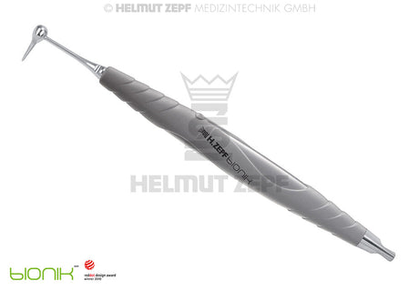 Denture Removal Tool Easy Lifter by Dr. Wietzorke in bIONIK Handle Grey by Helmut Zepf No. 19.265.09