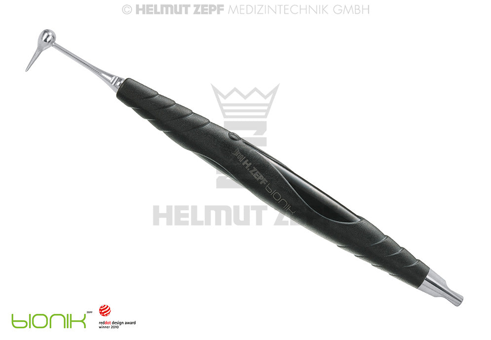 Denture Removal Tool Easy Lifter by Dr. Wietzorke, Helmut Zepf No. 19.265.10 with bIONIK Black Handle