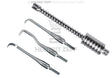 Crown Remover Instrument Miller Crown Ring Remover by Helmut Zepf with 3 attachments, weight and spring No. 19.273.00