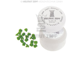 Crown Remover Instrument Replacement Set by Helmut Zepf with 40 plastic tips and Diatrac adhesive powder for Crown Tractor