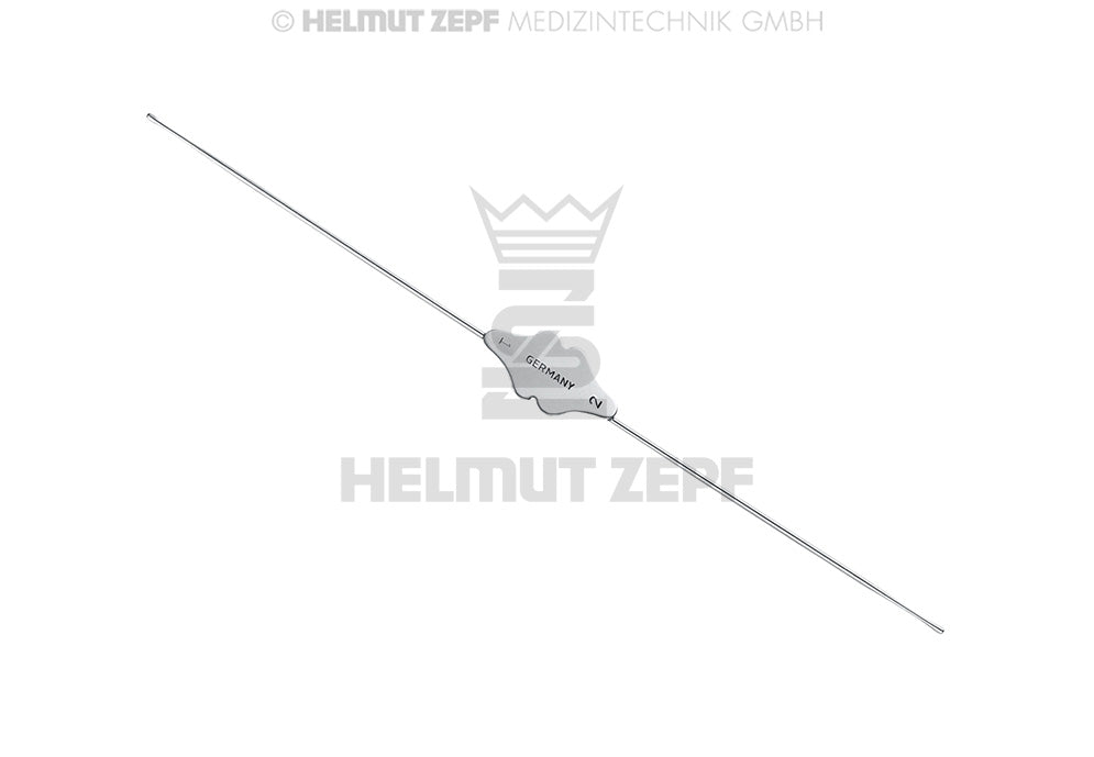 Bowman probe German silver dental instrument #1/2, 13cm, 0.9-1.1mm diameter by Helmut Zepf No.19.572.12