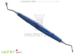 Helmut Zepf titanium augmentation material applicator dental plugger, double-ended, 15° tips, 4.5mm, cobalt blue bIONIK handle