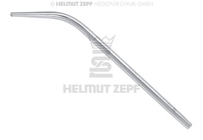 Tonsil suction tube aspirator dental by Helmut Zepf, 1.5mm diameter, 175mm, with anti-suck slot, No. 19.649.15