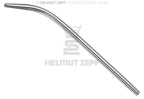 Helmut Zepf tonsil suction tube aspirator, 3mm diameter, 175mm long with anti-suction slot, No. 19.649.30