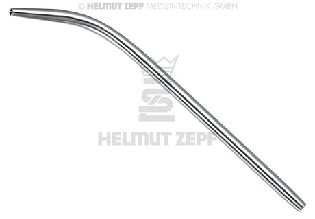 Helmut Zepf tonsil suction tube aspirator, 3mm diameter, 175mm long with anti-suction slot, No. 19.649.30