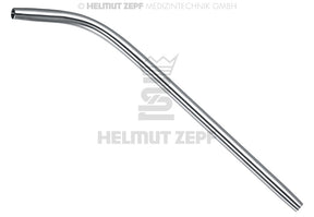 Helmut Zepf tonsil suction tube aspirator dental 5mm 175mm curved stainless steel No.19.649.50