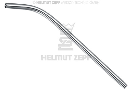 Helmut Zepf tonsil suction tube aspirator dental 5mm 175mm curved stainless steel No.19.649.50