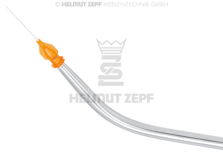 Helmut Zepf tonsil suction tube aspirator dental 1.5mm 175mm Luer connection No.19.649.60 curved stainless steel