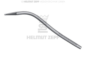 Helmut Zepf tonsil suction tube surgical aspirator, Sinusline, titanium tip, 3.0mm diameter, No.19.651.14