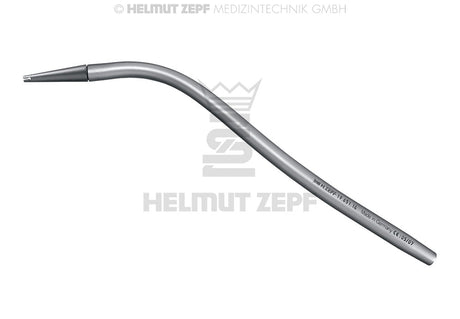 Helmut Zepf tonsil suction tube surgical aspirator, Sinusline, titanium tip, 3.0mm diameter, No.19.651.14