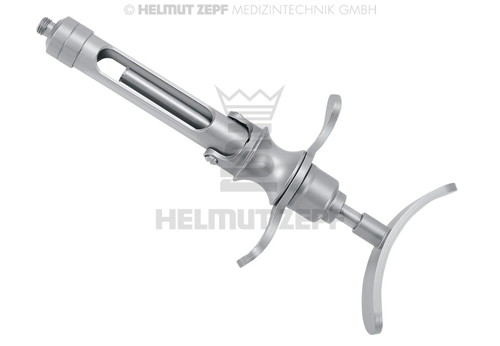 Helmut Zepf stainless self-aspiration cartridge syringe 1.8cm3 metric thread dental anesthetic instrument