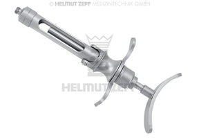 Helmut Zepf stainless self-aspiration cartridge syringe 1.8cm3 metric thread dental anesthetic instrument