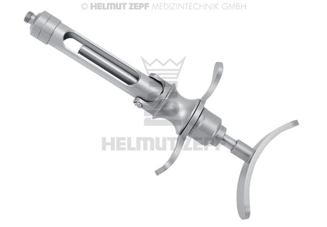 Helmut Zepf stainless self-aspiration cartridge syringe 1.8cm3 metric thread dental anesthetic instrument