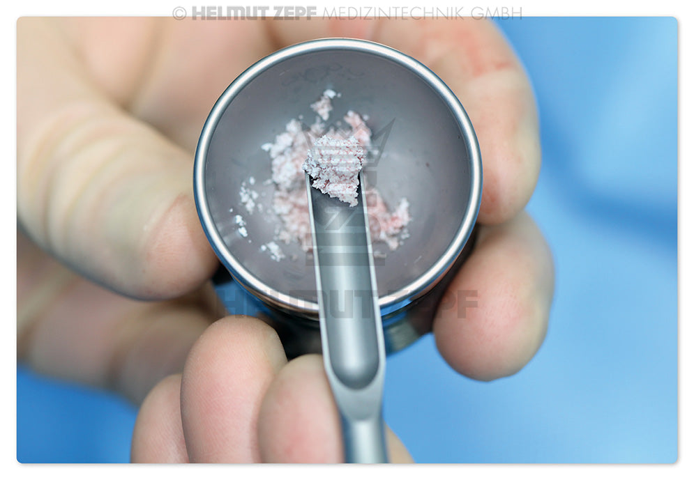 Helmut Zepf augmentation material applicator scoop single-ended No. 19.714.21 scooping bone graft material