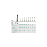 Busch 1S 012 FG ROUND CARBIDE - (Pack of 6) Bur Made in Germany