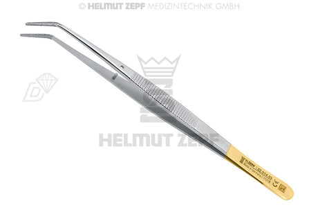London-College cotton and dressing tweezers with diamond points, 15cm, Helmut Zepf 22.014.03