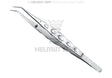 Helmut Zepf ergonomic tweezers with stop-pin serrated tip, 15cm, No. 22.025.03