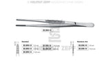 Helmut Zepf dressing forceps 22.200.20, dissecting forceps 20cm surgical instrument with size chart