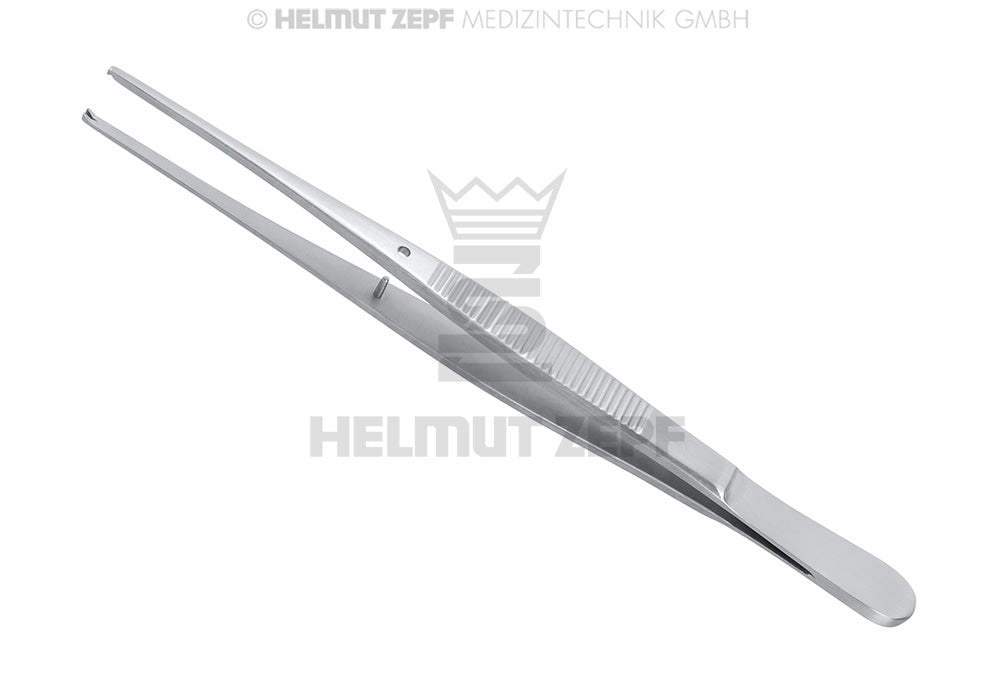 Helmut Zepf semken tissue forceps, 1x2 teeth, straight, 5 inch surgical instrument No. 22.480.12