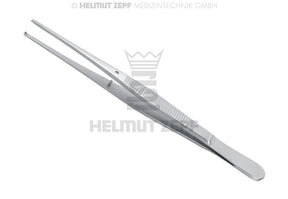 Helmut Zepf semken tissue forceps, 1x2 teeth, straight, 5 inch surgical instrument No. 22.480.12