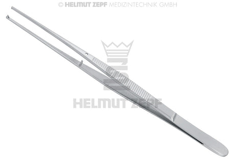 Helmut Zepf semken tissue forceps, 1x2 teeth, straight, 6" (15cm) - precision dental instrument No. 22.480.15