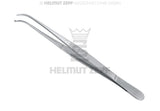 Helmut Zepf semken tissue forceps, 1x2 teeth, curved, 5 inch surgical instrument No. 22.481.12