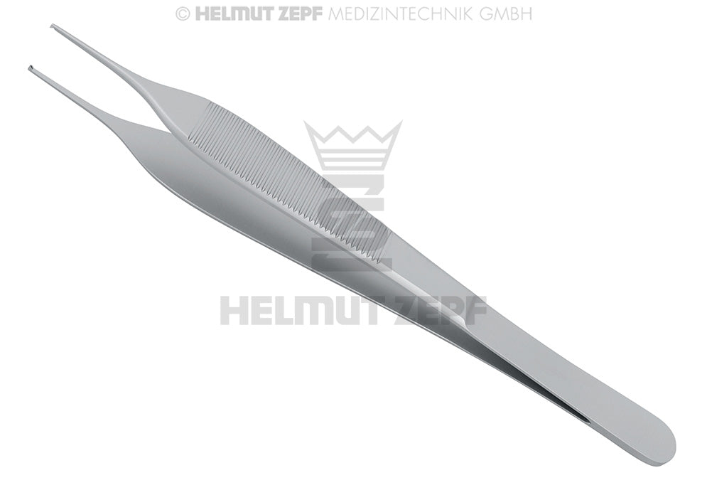 Micro adson tissue forceps 15cm 1x2 Teeth by Helmut Zepf No.22.488.15, precision surgical instrument