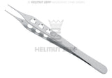 Micro adson tissue forceps 15cm 1x2 teeth 0.6mm fine spring 3 grip holes Helmut Zepf 22.489.00