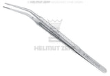 Cooley Forceps Micro 25° Curved Long Tips Retromolar Region Helmut Zepf 22.823.17 Dental Surgical Tweezers