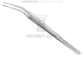 Cooley Forceps Micro 25° Curved Long Tips Retromolar Region Helmut Zepf 22.823.17 Dental Surgical Tweezers