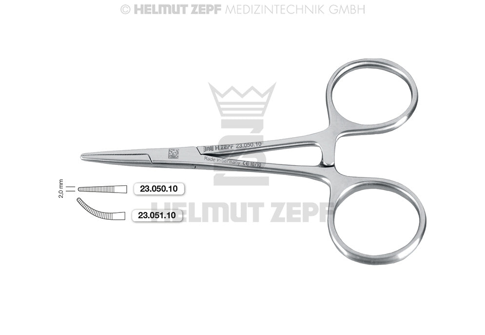 Hartmann Hemostatic Forceps Straight 10cm by Helmut Zepf No.23.050.10 Surgical Instrument